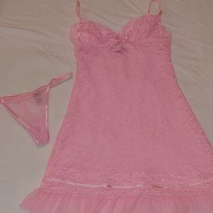 VS Lace Slip and thong